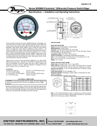 Thumbnail of document Manual - 3000MR(S) Photohelic Switch/Gage